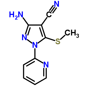 1H-pyrazole-4-carbonitrile,3-amino-5-(methylthio)-1-(2-pyridinyl)- Structure,501656-23-1Structure