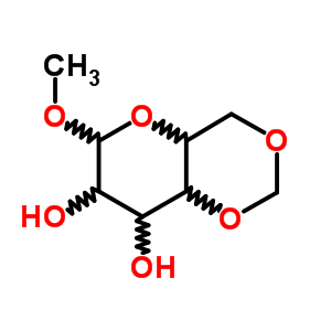 4-Methoxy-5,8,10-trioxabicyclo[4.4.0]decane-2,3-diol Structure,50256-49-0Structure