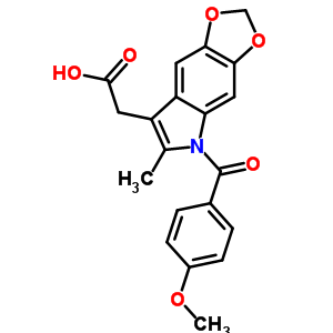 5-(P-anisoyl)-6-methyl-5h-1,3-dioxolo[4,5-f]indole-7-acetic acid Structure,50332-05-3Structure