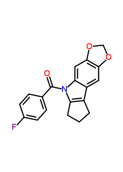 5,6,7,8-Tetrahydro-5-(p-fluorobenzoyl)cyclopenta[b]-1,3-dioxolo[4,5-f]indole Structure,50332-12-2Structure