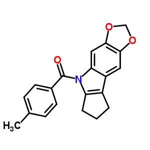 5,6,7,8-Tetrahydro-5-(p-toluoyl)cyclopenta[b]-1,3-dioxolo[4,5-f]indole Structure,50332-16-6Structure