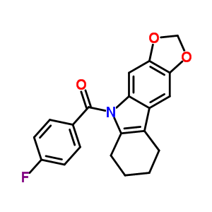 5-(4-Fluorobenzoyl)-6,7,8,9-tetrahydro-5h-1,3-dioxolo[4,5-b]carbazole Structure,50332-19-9Structure