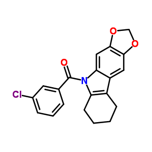 5-(3-Chlorobenzoyl)-6,7,8,9-tetrahydro-5h-1,3-dioxolo[4,5-b]carbazole Structure,50332-22-4Structure