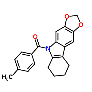 6,7,8,9-Tetrahydro-5-(p-toluoyl)-5h-1,3-dioxolo[4,5-b]carbazole Structure,50332-25-7Structure