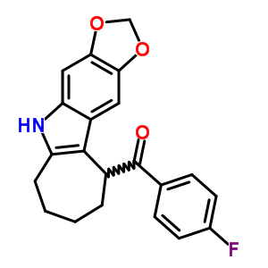 5,6,7,8,9,10-Hexahydro-5-(p-fluorobenzoyl)cyclohepta[b]-1,3-dioxolo[4,5-f]indole Structure,50332-29-1Structure