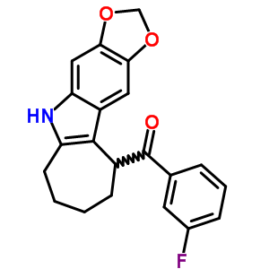 5,6,7,8,9,10-Hexahydro-5-(m-fluorobenzoyl)cyclohepta[b]-1,3-dioxolo[4,5-f]indole Structure,50332-30-4Structure