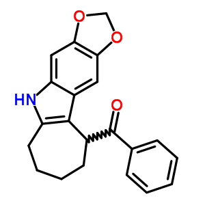 5,6,7,8,9,10-Hexahydro-5-benzoylcyclohepta[b]-1,3-dioxolo[4,5-f]indole Structure,50332-35-9Structure