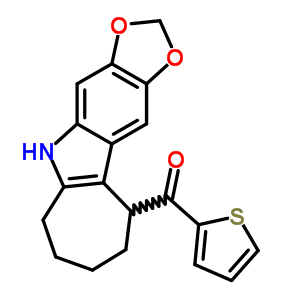 5,6,7,8,9,10-Hexahydro-5-[(2-thienyl)carbonyl ]cyclohepta[b]-1,3-dioxolo[4,5-f]indole Structure,50332-38-2Structure