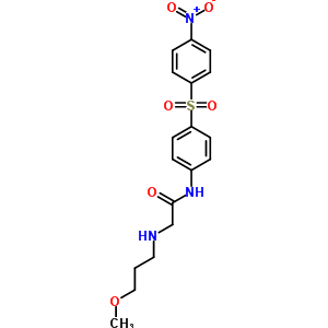 2-(3-Methoxypropylamino)-n-[4-(4-nitrophenyl)sulfonylphenyl]acetamide Structure,50384-99-1Structure