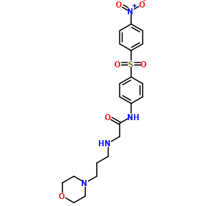 Acetamide,2-[[3-(4-morpholinyl)propyl]amino]-n-[4-[(4-nitrophenyl)sulfonyl]phenyl]- Structure,50385-02-9Structure