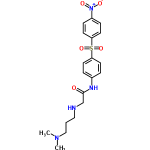 Acetamide,2-[[3-(dimethylamino)propyl]amino]-n-[4-[(4-nitrophenyl)sulfonyl]phenyl]- Structure,50385-11-0Structure