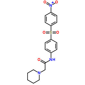 1-Piperidineacetamide,n-[4-[(4-nitrophenyl)sulfonyl]phenyl]- Structure,50385-17-6Structure