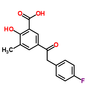 5-[(4-Fluorophenyl)acetyl ]-2-hydroxy-3-methylbenzoic acid Structure,50439-08-2Structure