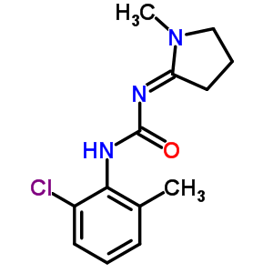 1-(6-Chloro-o-tolyl)-3-(1-methylpyrrolidin-2-ylidene)urea Structure,50486-90-3Structure