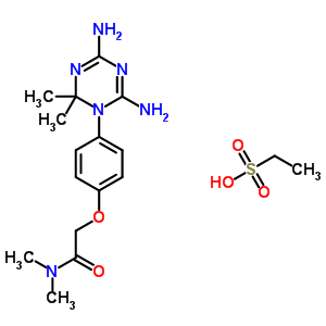 2-[4-(4,6-Diamino-2,2-dimethyl-1,3,5-triazin-1-yl)phenoxy]-n,n-dimethyl-acetamide Structure,50507-95-4Structure