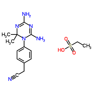 2-[4-(4,6-Diamino-2,2-dimethyl-1,3,5-triazin-1-yl)phenyl]acetonitrile Structure,50508-07-1Structure