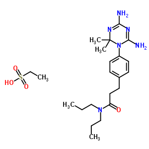 3-[4-(4,6-Diamino-2,2-dimethyl-1,3,5-triazin-1-yl)phenyl]-n,n-dipropyl-propanamide Structure,50508-11-7Structure