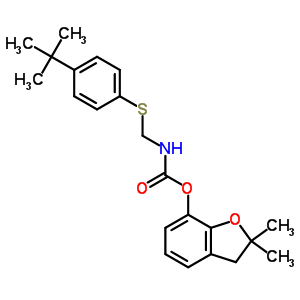 N-[[4-(1,1-dimethylethyl)phenyl ]thio]-n-methylcarbamic acid 2,3-dihydro-2,2-dimethylbenzofuran-7-yl ester Structure,50539-70-3Structure