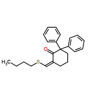 Cyclohexanone,6-[(butylthio)methylene]-2,2-diphenyl- Structure,50592-51-3Structure