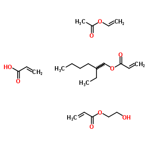 2-Propenoic acid, polymer with ethenyl acetate, 2-ethylhexyl 2-propenoate and 2-hydroxyethyl 2-propenoate Structure,50862-46-9Structure