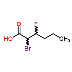 2-Bromo-3-fluoro-hexanoic acid Structure,50884-97-4Structure