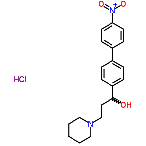 Alpha-(4’-nitro-4-biphenylyl)-1-piperidinepropanol hydrochloride Structure,50910-25-3Structure