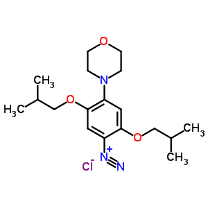 2,5-Bis(2-methylpropoxy)-4-(4-morpholinyl)benzenediazonium chloride Structure,50978-52-4Structure