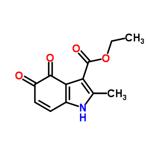 1H-indole-3-carboxylicacid, 4,5-dihydro-2-methyl-4,5-dioxo-, ethyl ester Structure,50995-59-0Structure