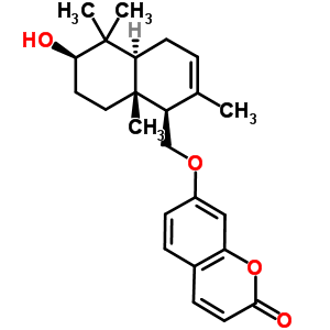 7-[[(1R)-1,4,4aβ,5,6,7,8,8a-octahydro-6α-hydroxy-2,5,5,8aα-tetramethylnaphthalen-1-yl ]methoxy]-2h-1-benzopyran-2-one Structure,51020-36-1Structure