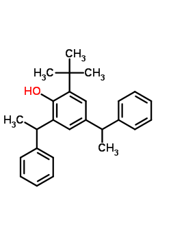 2-(1,1-Dimethylethyl )-4,6-bis(1-phenylethyl )phenol Structure,51024-05-6Structure