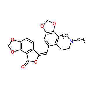 6-[(E)-[6-[2-(dimethylamino)ethyl ]-1,3-benzodioxol-5-yl ]methylene]furo[3,4-e]-1,3-benzodioxol-8(6h)-one Structure,51059-67-7Structure