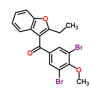 (3,5-Dibromo-4-methoxyphenyl)(2-ethyl-3-benzofuranyl)-methanone Structure,51073-13-3Structure