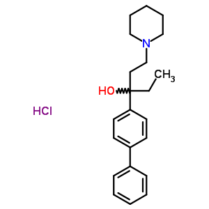 Alpha-(4-biphenylyl)-alpha-ethyl-1-piperidinepropanol hydrochloride Structure,51097-86-0Structure