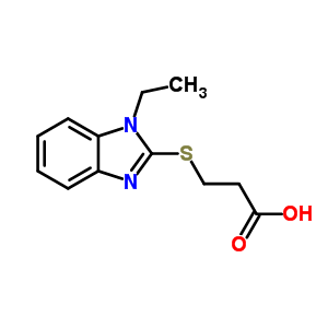 3-[(1-Ethyl-1h-benzimidazol-2-yl)thio]propanoic acid Structure,51099-68-4Structure