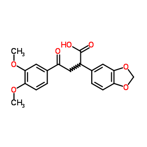 2-Benzo[1,3]dioxol-5-yl-4-(3,4-dimethoxyphenyl)-4-oxo-butanoic acid Structure,51116-24-6Structure