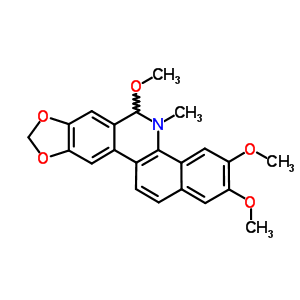 Benzo[c][1,3]dioxolo[4,5-j]phenanthridine, 5,6-dihydro-2,3, 6-trimethoxy-5-methyl- Structure,51116-34-8Structure