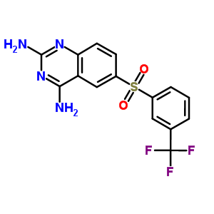 2,4-Quinazolinediamine,6-[[3-(trifluoromethyl)phenyl ]sulfonyl ]- Structure,51123-89-8Structure