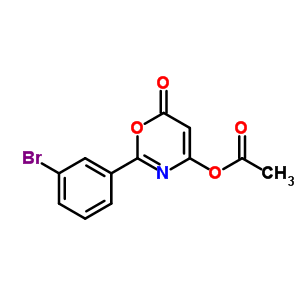 6H-1,3-oxazin-6-one, 4-(acetyloxy)-2-(3-bromophenyl)- Structure,51128-21-3Structure