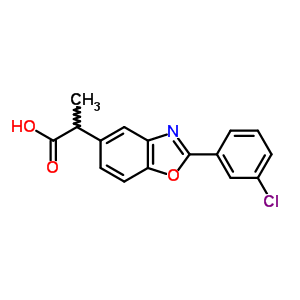 2-(3-Chlorophenyl)-α-methyl-5-benzoxazoleacetic acid Structure,51234-29-8Structure