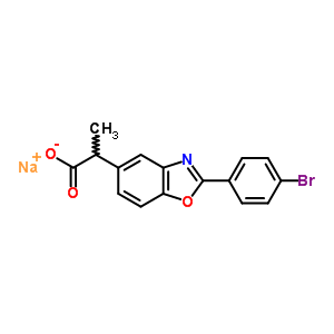 2-(4-Bromophenyl)-α-methyl-5-benzoxazoleacetic acid sodium salt Structure,51234-39-0Structure