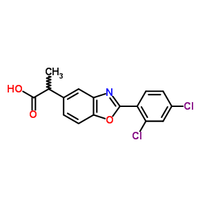 2-(2,4-Dichlorophenyl)-α-methyl-5-benzoxazoleacetic acid Structure,51234-66-3Structure