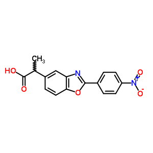 α-methyl-2-(4-nitrophenyl)-5-benzoxazoleacetic acid Structure,51234-92-5Structure