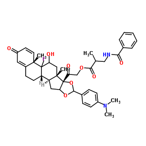 21-[3-(Benzoylamino)-2-methyl-1-oxopropoxy]-16,17-[[[4-(dimethylamino)phenyl]methylene]bis(oxy)]-9-fluoro-11-hydroxypregna-1,4-diene-3,20-dione Structure,51241-99-7Structure