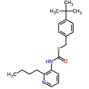 O-butyl s-((4-(1,1-dimethylethyl)phenyl)methyl) 3-pyridinylcarbonimidothioate Structure,51308-64-6Structure