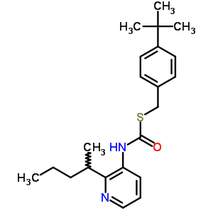 S-((4-(1,1-dimethylethyl)phenyl)methyl) o-(1-methylbutyl) 3-pyridinylcarbonimidothioate Structure,51308-68-0Structure