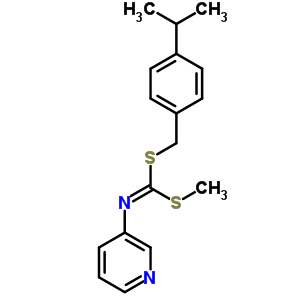 S-methyl s-(4-(1-methylethyl)phenyl)methyl 3-pyridinylcarbonimidodithioate Structure,51308-72-6Structure