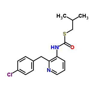 O-((4-chlorophenyl)methyl) s-(2-methylpropyl) 3-pyridinylcarbonimidothioate Structure,51308-77-1Structure