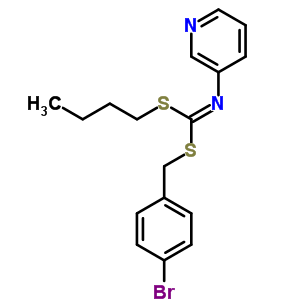 S-(4-bromophenyl)methyl s-butyl 3-pyridinylcarbonimidodithioate Structure,51308-80-6Structure