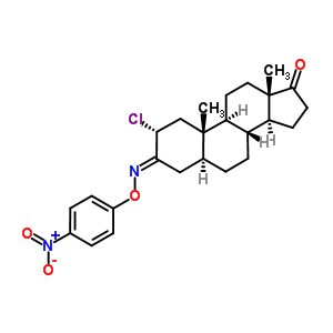 2Alpha-chloro-3-[(4-nitrophenoxy)imino]-5alpha-androstan-17-one Structure,51354-33-7Structure