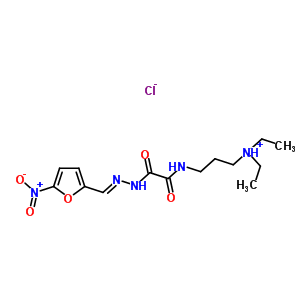 [[3-(Diethylamino)propyl]amino]oxo-acetic acid [(5-nitro-2-furanyl)methylene]hydrazide monohydrochloride Structure,51415-04-4Structure